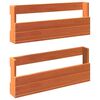 vidaXL Wand-Schuhregale 2 Stk. Wachsbraun 59x8,5x23,5 cm Massivholz