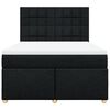 vidaXL Boxspringbett mit Matratze Schwarz 160x200 cm Stoff