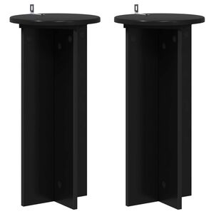 vidaXL Pflanzenst&auml;nder 2 pcs Schwarz 29,5 x 29,5 x 60 cm Holzwerkstoff