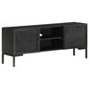vidaXL TV-Schrank Schwarz 115x30x46 cm Massivholz Mango