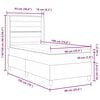 vidaXL Boxspringbett mit Matratze Schwarz 90 x 190 cm Stoff