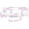 vidaXL Sofa Set mit Kissen Uni 4 pcs Taupe Massivholz Akazie