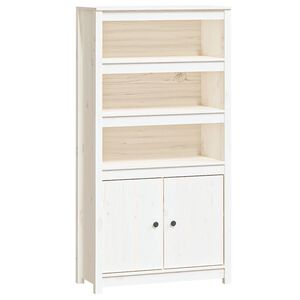 vidaXL Highboard Wei&szlig; 80x35x154 cm Massivholz Kiefer