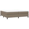 vidaXL Boxspringbett mit Matratze Taupe 200x200 cm Stoff