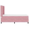 vidaXL Boxspringbett mit Matratze mit Kopfteil Rosa 90 x 190 cm Samt