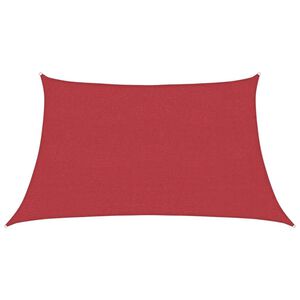 vidaXL Sonnensegel 160 g/m&sup2; Rot 3/4x2 m HDPE