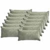 vidaXL Kissenbezug 12 pcs HOUTEN Gr&uuml;n 40 x 80 cm Chenille-Stoff