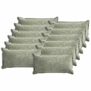 vidaXL Kissenbezug 12 pcs HOUTEN Gr&uuml;n 40 x 80 cm Chenille-Stoff