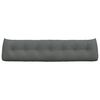 vidaXL R&uuml;cken Kissen Dunkelgrau 200 x 24 x 50 cm Stoff