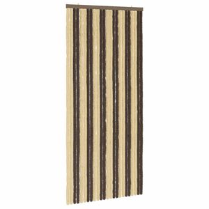 vidaXL Insektenschutzvorhang Chenille Dunkelbraun und Beige