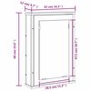 vidaXL Bad-Spiegelschrank Räuchereiche 42x12x60 cm Holzwerkstoff