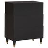 vidaXL Sideboard mit Regal Schwarz 60 x 33 x 75 cm Massivholz Mango