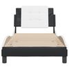 vidaXL Bettgestell ohne Matratze "Zadar" Schwarz und Wei&szlig; 80x200 cm Kunstleder