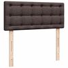 vidaXL Ottoman-Bett mit Matratze & LEDs Dunkelbraun 120x200 cm Stoff