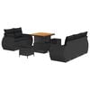 vidaXL Gartensofa-set 8 Stk. Schwarz Poly-Rattan