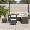 vidaXL Gartensofa-set mit Kissen 8 pcs Schwarz Poly Rattan