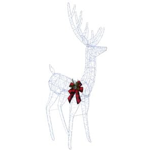 vidaXL 3D Weihnachtsrentier LOVIISA 560 LEDs Kaltwei&szlig; 96 x 40 x 180 cm