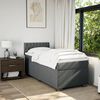 vidaXL Boxspringbett mit Matratze Dunkelgrau 90x190 cm Stoff