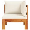 vidaXL Garten-Ecksofa mit Kissen Massivholz Akazie