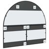 vidaXL Wandspiegel Schwarz 100x90 cm Gew&ouml;lbt Eisen