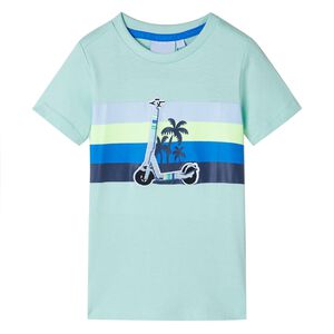 Kinder-T-Shirt Helles Minzgr&uuml;n 140