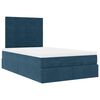 vidaXL Ottoman-Bett mit Matratzen & LEDs Dunkelblau 120x190 cm Samt