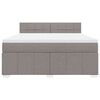 vidaXL Boxspringbett mit Matratze Taupe 180x200 cm Stoff