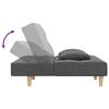 vidaXL Schlafsofa 2-Sitzer mit 2 Kissen & Hocker Hellgrau Stoff