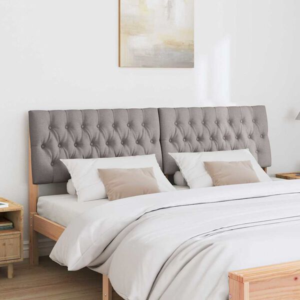 vidaXL Gepolstertes Kopfteil Taupe 180 cm Massives Kiefernholz