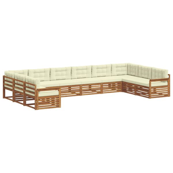 vidaXL Sofagarnituren 8 pcs Natur und Creme Massivholz Akazie