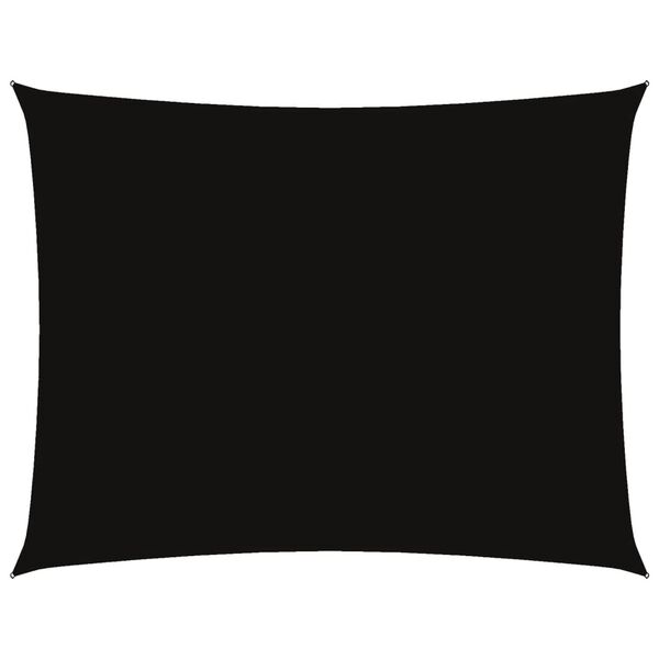 vidaXL Sonnensegel Oxford-Gewebe Rechteckig 5x6 m Schwarz