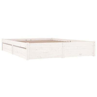 vidaXL Bett mit Schubladen Weiß 135x190 cm