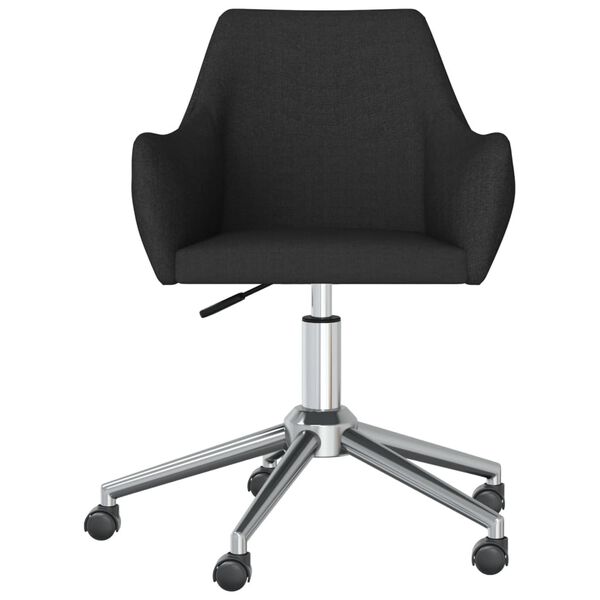 vidaXL Esszimmerst&uuml;hle 4 Stk. Drehbar Schwarz Stoff