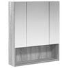 vidaXL Badezimmerspiegelschrank Graues Sonoma 60 x 14.5 x 70 cm