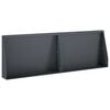 vidaXL St&uuml;tzmauer 2 stk. 60 x 12 x 50 cm Stahl Anthrazit
