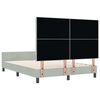 vidaXL Boxspringbett mit Kopfteil Hellgrau 140 x 200 cm Samt