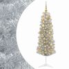 vidaXL K&uuml;nstlicher schmaler Weihnachtsbaum mit Weihnachtskugel 150 cm