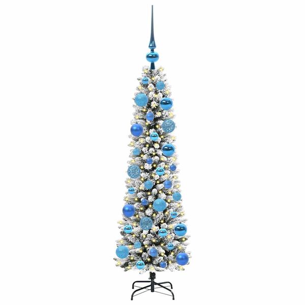 vidaXL K&uuml;nstlicher Weihnachtsbaum mit 150 LEDs mit St&auml;nder Wei&szlig; 120 cm