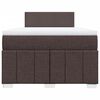 vidaXL Boxspringbett mit Matratze Dunkelbraun 120x190 cm Stoff