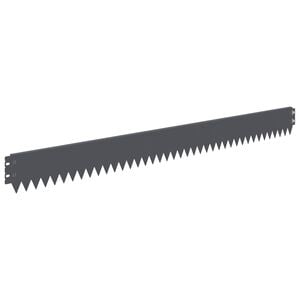 vidaXL Raseneinfassung 10 Stk. 103 x 10 cm Stahl Anthrazit