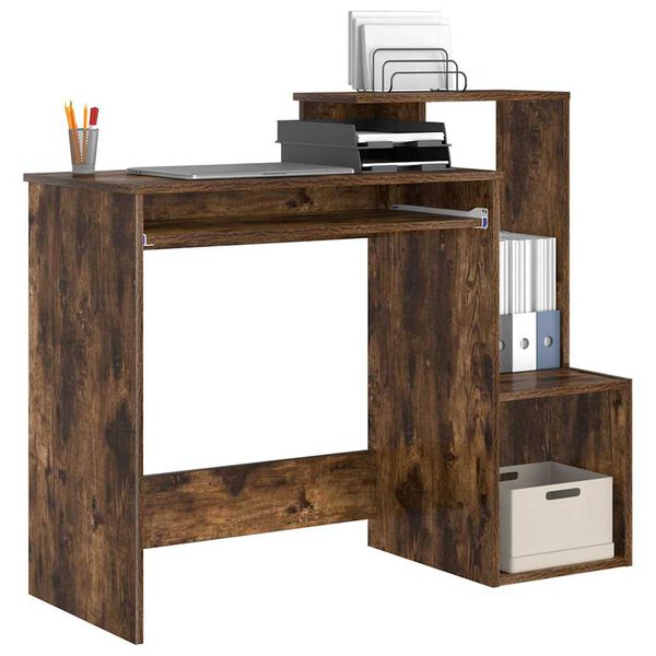 vidaXL Schreibtisch Ger&auml;ucherte Eiche 106 x 41 x 88.5 cm Holzwerkstoff