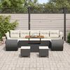 vidaXL Garten-Sofa-Set 10 pcs Schwarz Poly-Rattan