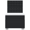 vidaXL Boxspringbett mit Matratze Schwarz 80x200 cm Kunstleder