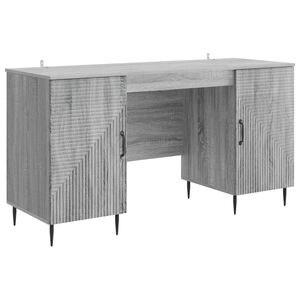 vidaXL Schreibtisch Graues Sonoma 142,5 x 50 x 75 cm Holzwerkstoff