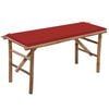 vidaXL Klappbare Gartenbank mit Auflage 118 cm Bambus