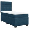 vidaXL Boxspringbett mit Matratze Blau 90x190 cm Samt