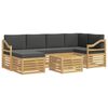vidaXL Outdoor-Sofagarnitur 7 pcs Wei&szlig; und Anthrazit Polyester