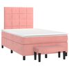 vidaXL Boxspringbett mit Matratze Rosa 120x200 cm Samt
