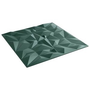 vidaXL Wandpaneele 12 Stk. 50 x 50 cm Amethyst Gr&uuml;n XPS Schaum