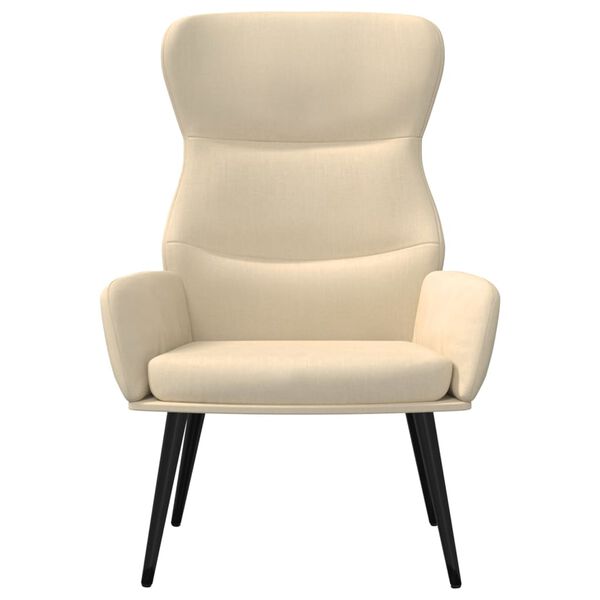 vidaXL Relaxsessel Creme Stoff